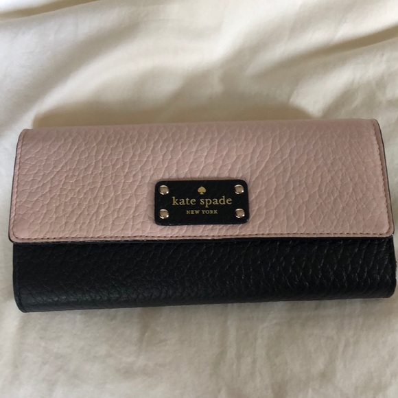 kate spade Handbags - NWT kate spade wallet pink/black